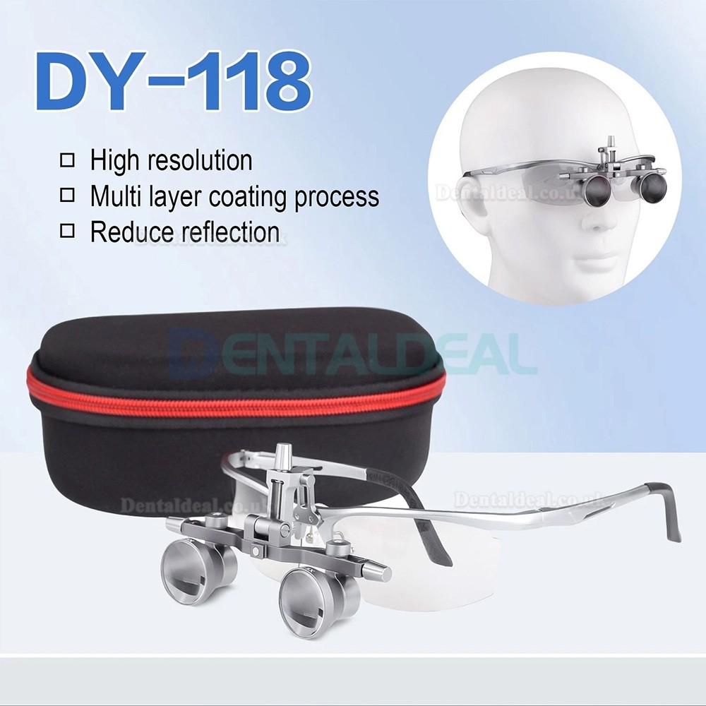 DY-118 2.5X450mm Aluminum Frame Dental Surgical Loupe Adjustable Pupil Distance